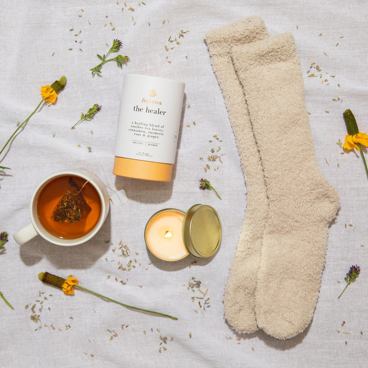 Get Well Soon Gift Box for Women Organic Self Care Package with Bath Bomb - Fallon Gifts