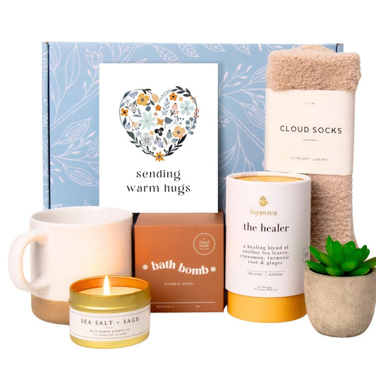 Get Well Soon Gift Box for Women Organic Self Care Package with Bath Bomb - Fallon Gifts