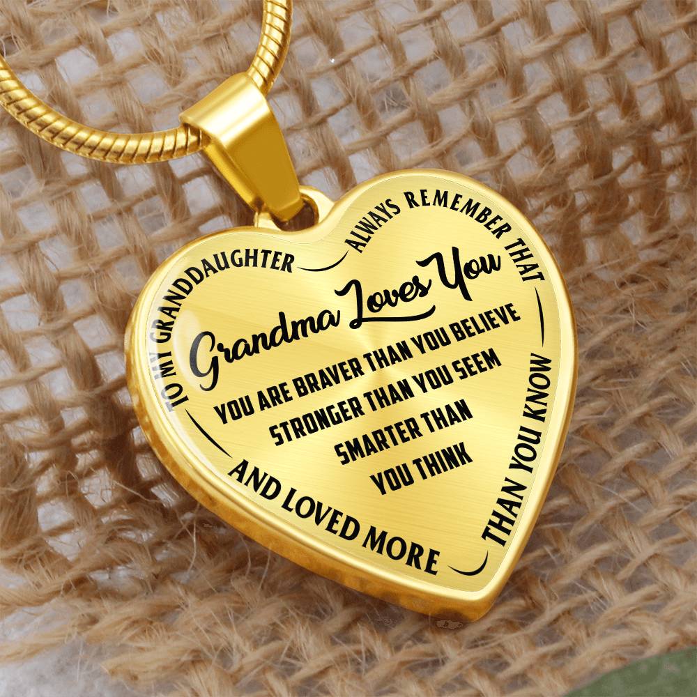 Grandma Loves You Heart Necklace - Fallon Gifts