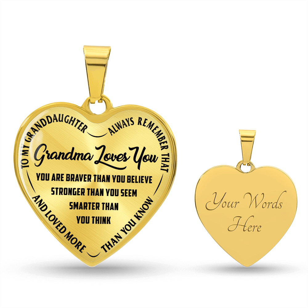 Grandma Loves You Heart Necklace - Fallon Gifts