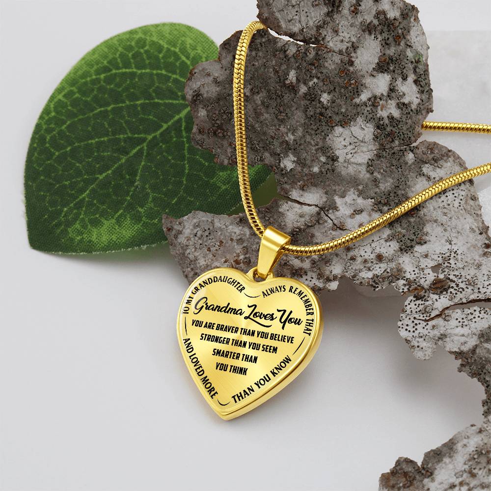 Grandma Loves You Heart Necklace - Fallon Gifts