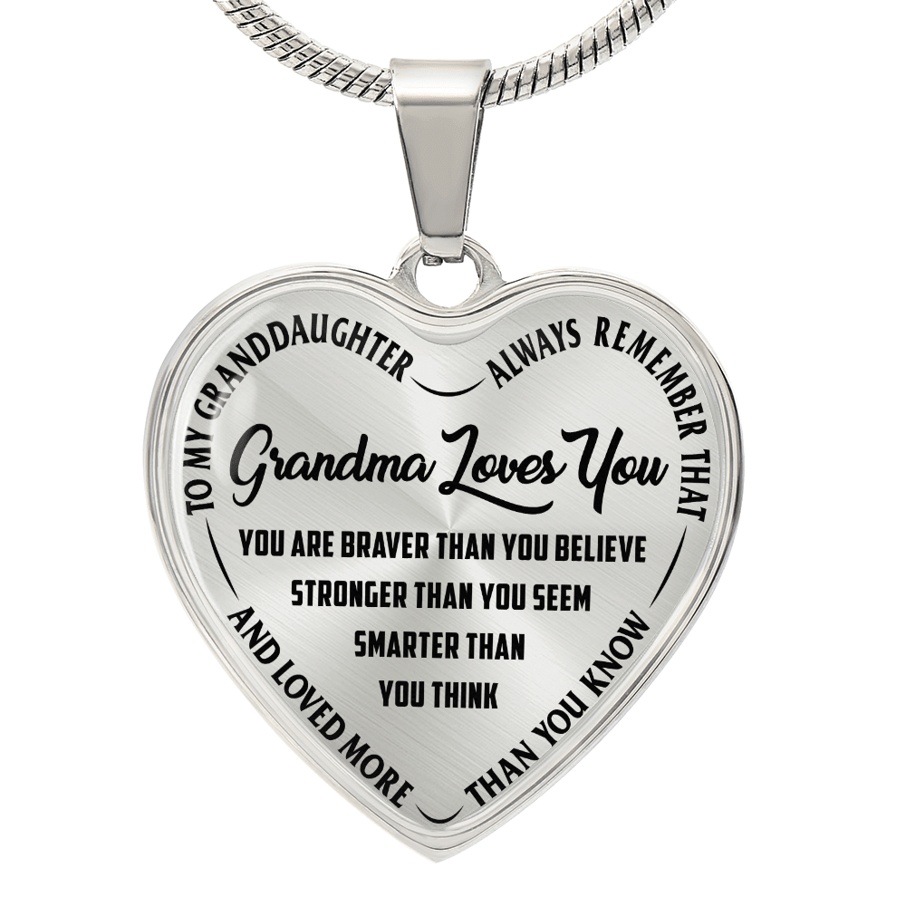 Grandma Loves You Heart Necklace - Fallon Gifts