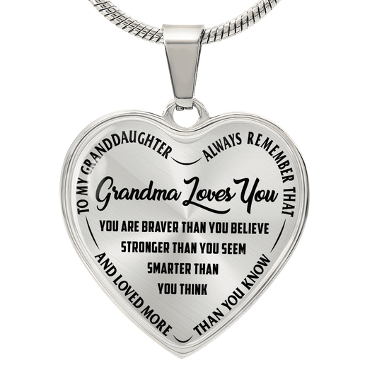 Grandma Loves You Heart Necklace - Fallon Gifts