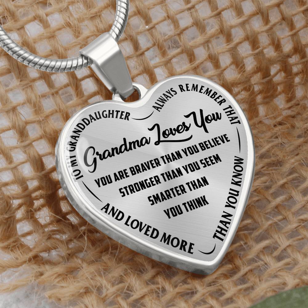 Grandma Loves You Heart Necklace - Fallon Gifts