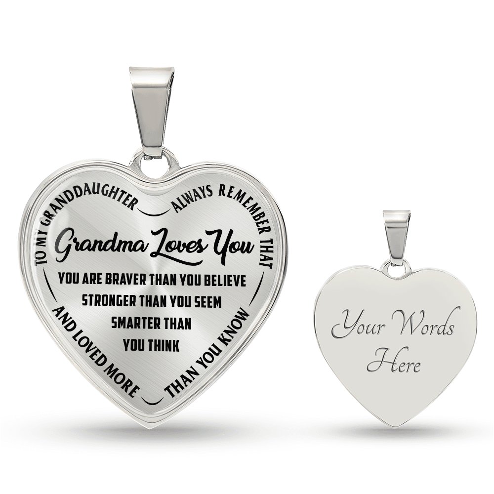 Grandma Loves You Heart Necklace - Fallon Gifts