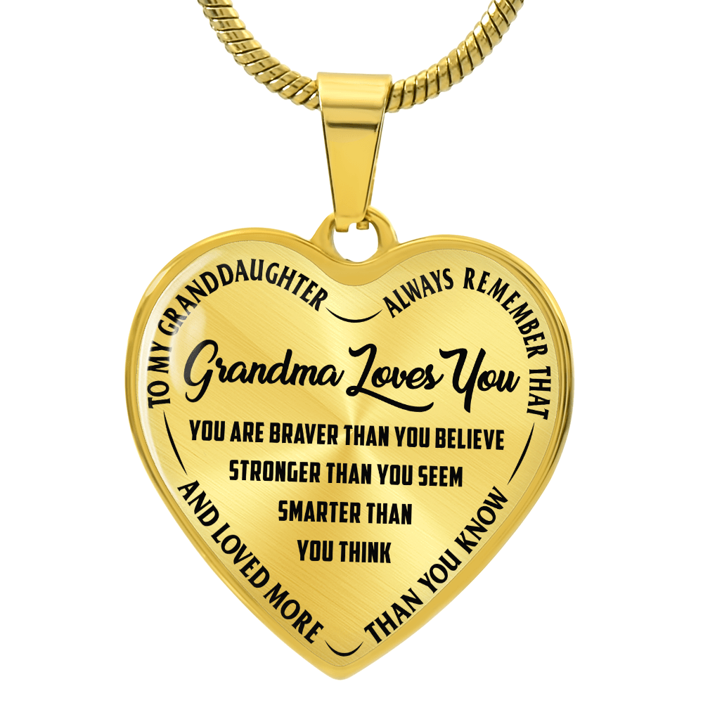 Grandma Loves You Heart Necklace - Fallon Gifts
