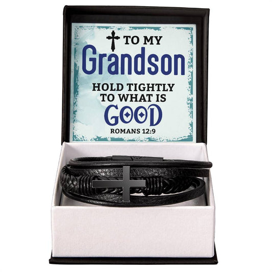 Hold Tightly - Cross Leather Bracelet - Fallon Gifts