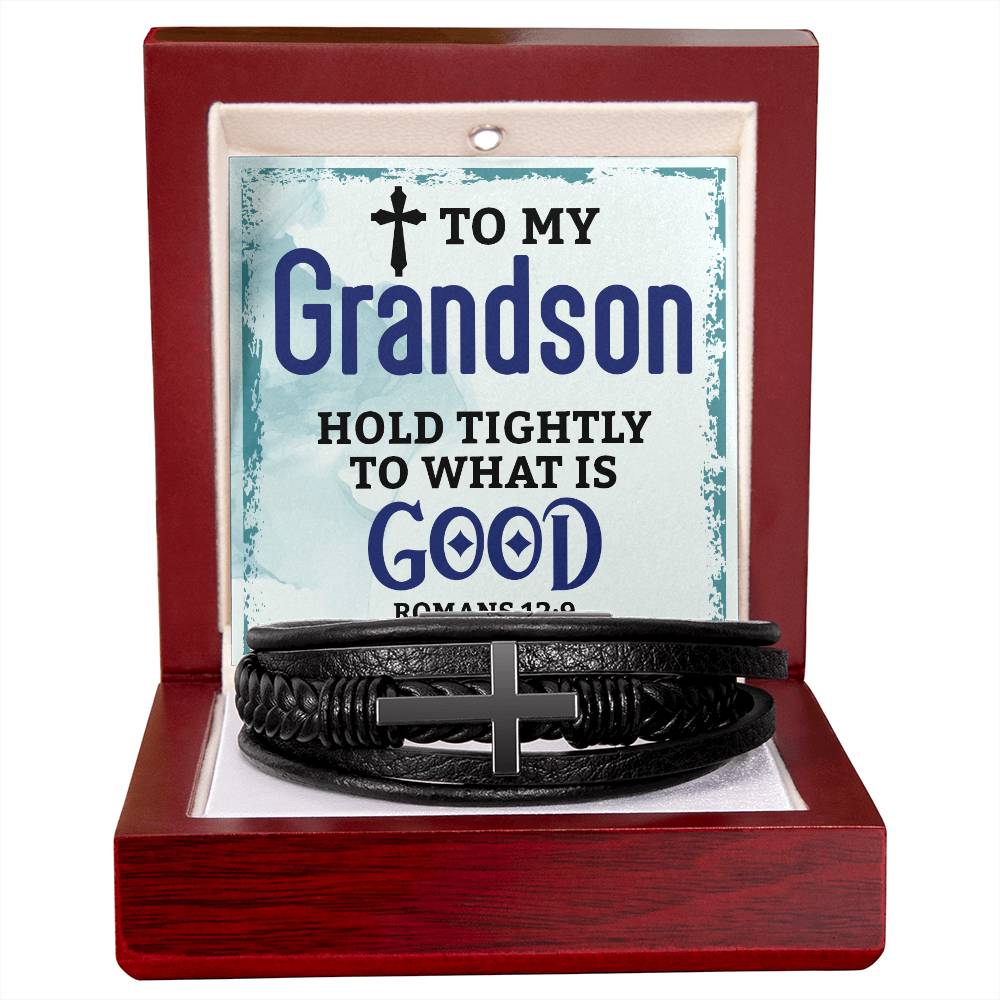 Hold Tightly - Cross Leather Bracelet - Fallon Gifts