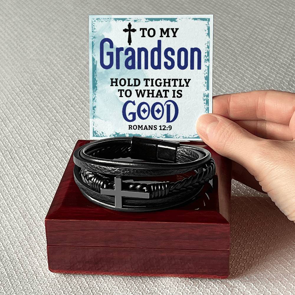 Hold Tightly - Cross Leather Bracelet - Fallon Gifts