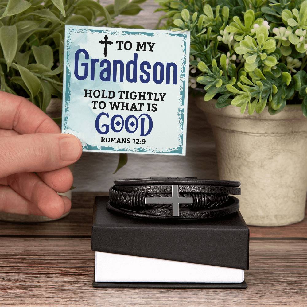 Hold Tightly - Cross Leather Bracelet - Fallon Gifts