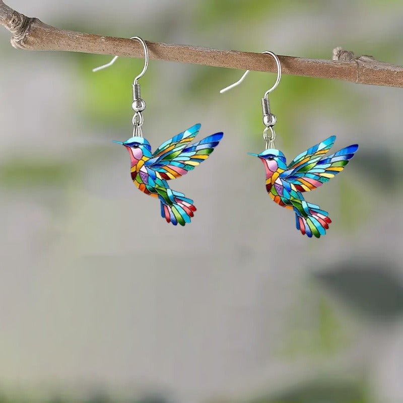 Hummingbird Earrings & Necklace 3 - Piece Set - Fallon Gifts