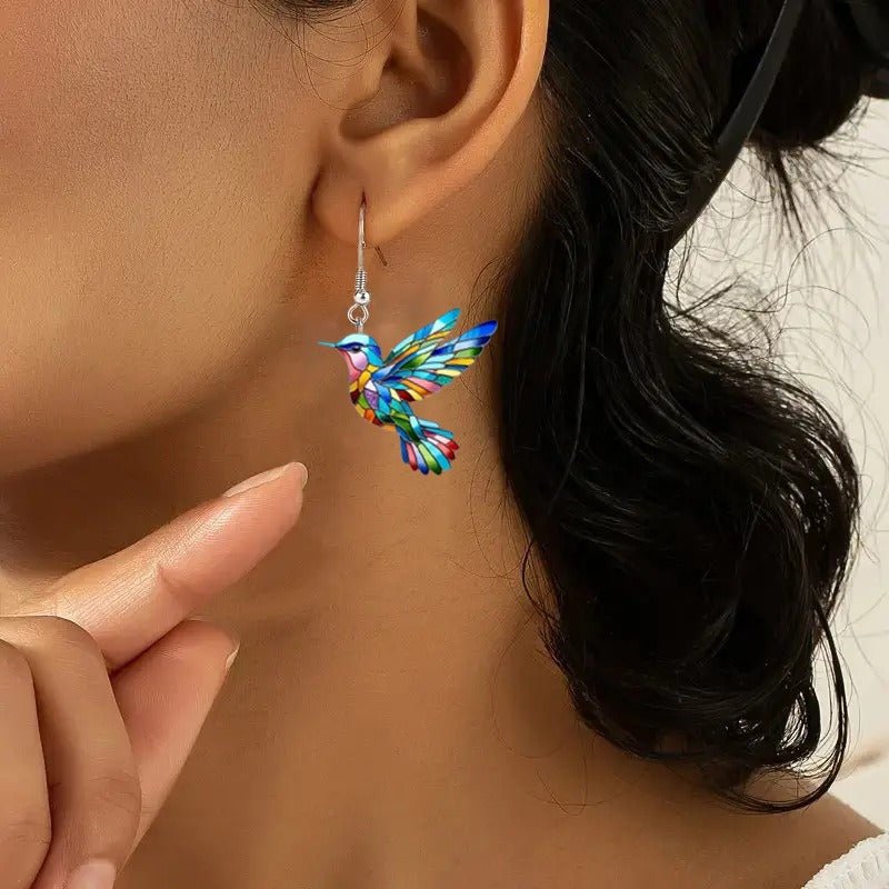Hummingbird Earrings & Necklace 3 - Piece Set - Fallon Gifts