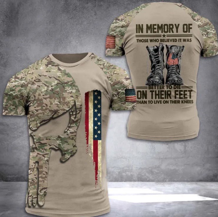 Military Printed 3dT-Shirt - Fallon Gifts