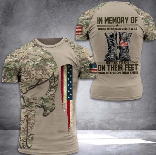 Military Printed 3dT-Shirt - Fallon Gifts