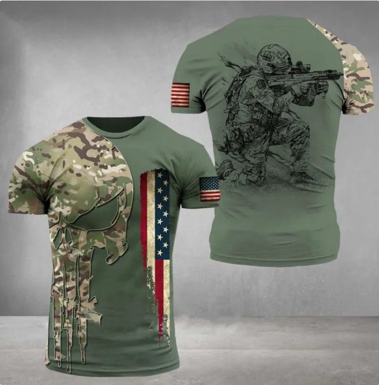 Military Printed 3dT-Shirt - Fallon Gifts