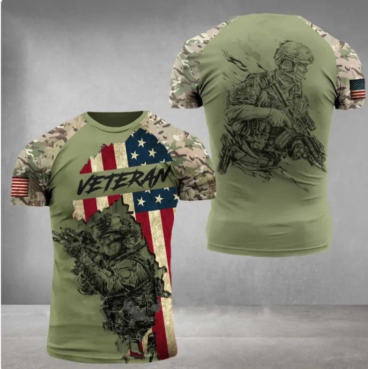 Military Printed 3dT-Shirt - Fallon Gifts