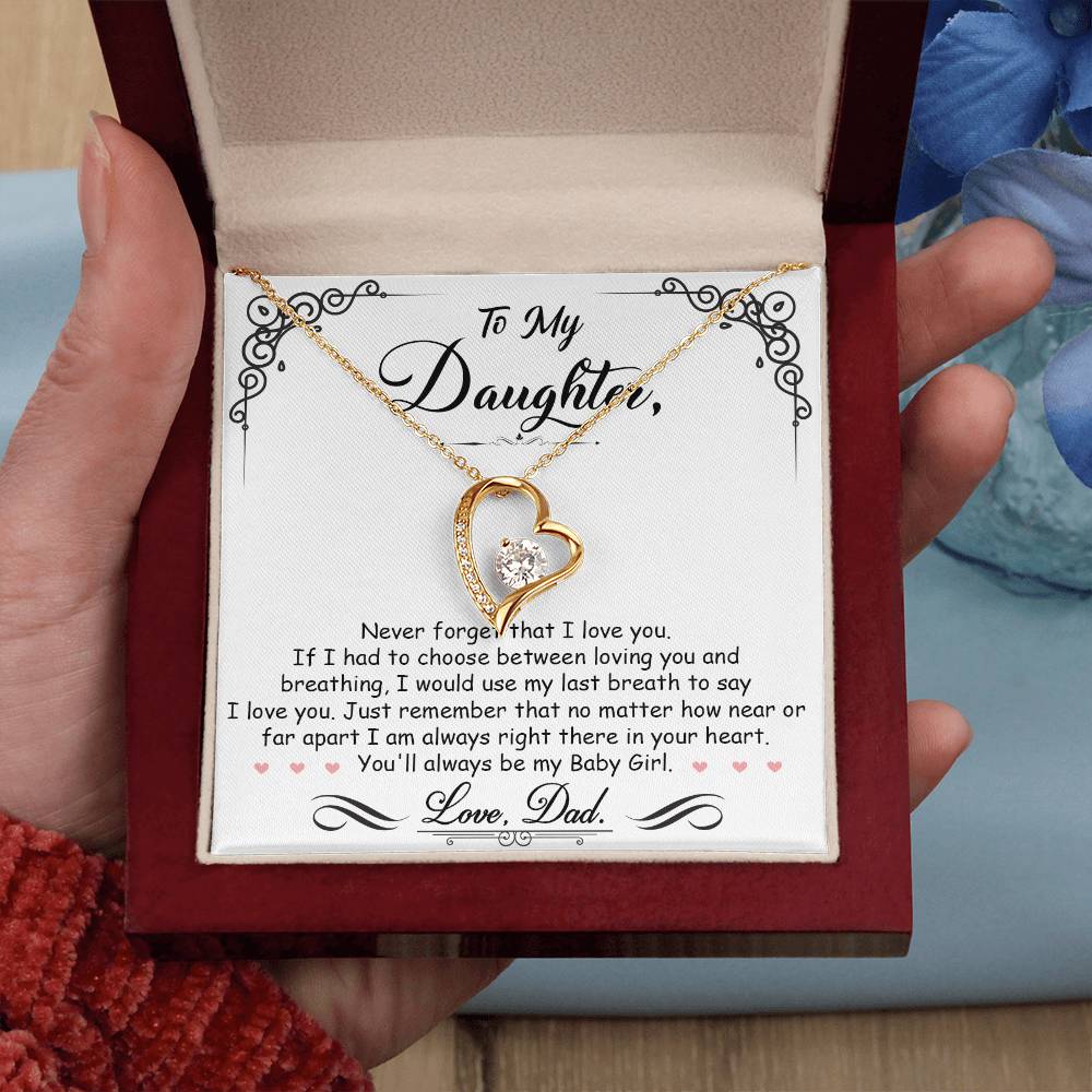 My Baby Girl Forever Love Necklace - Fallon Gifts