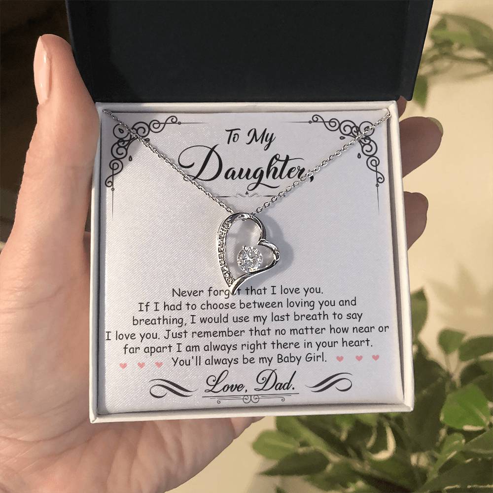 My Baby Girl Forever Love Necklace - Fallon Gifts