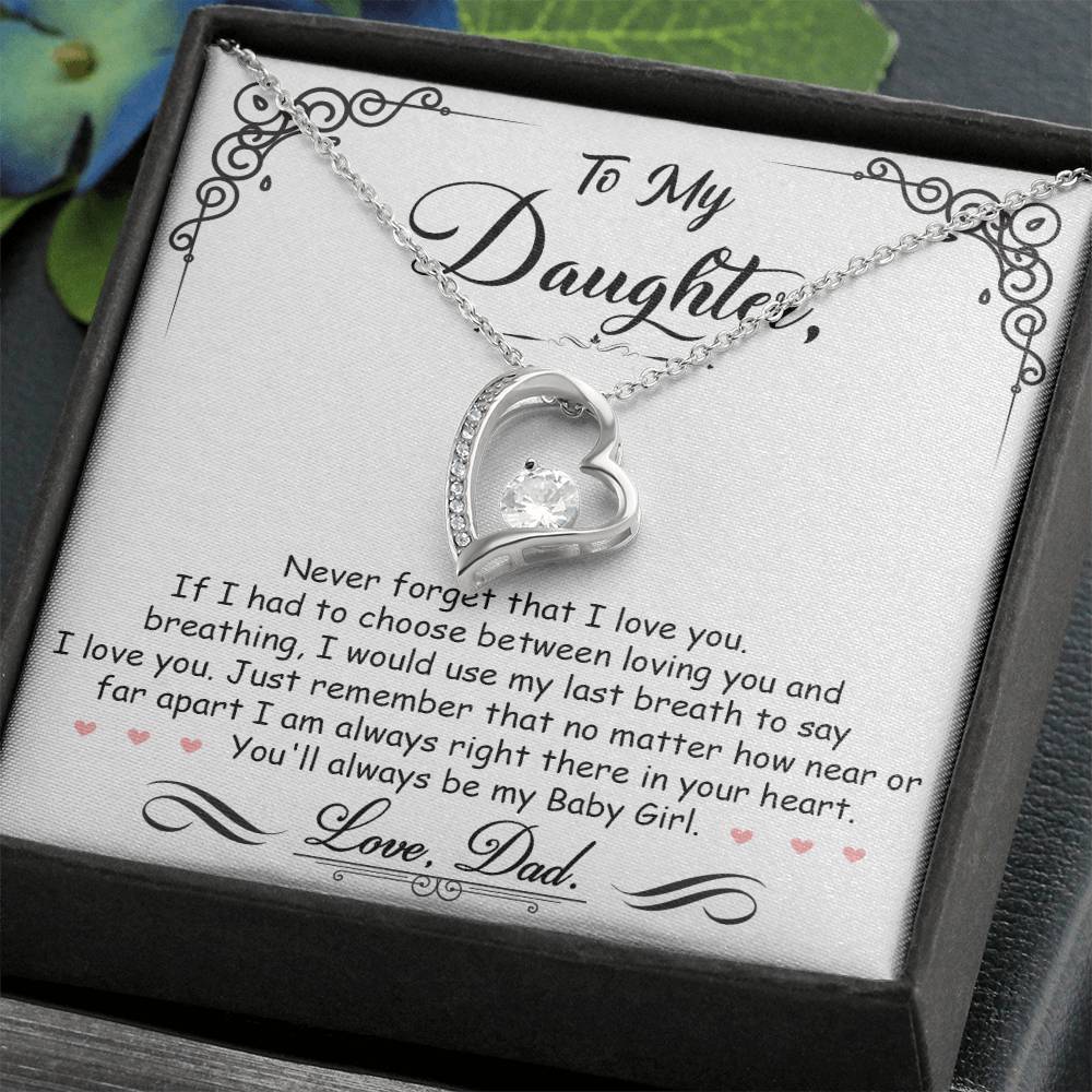 My Baby Girl Forever Love Necklace - Fallon Gifts