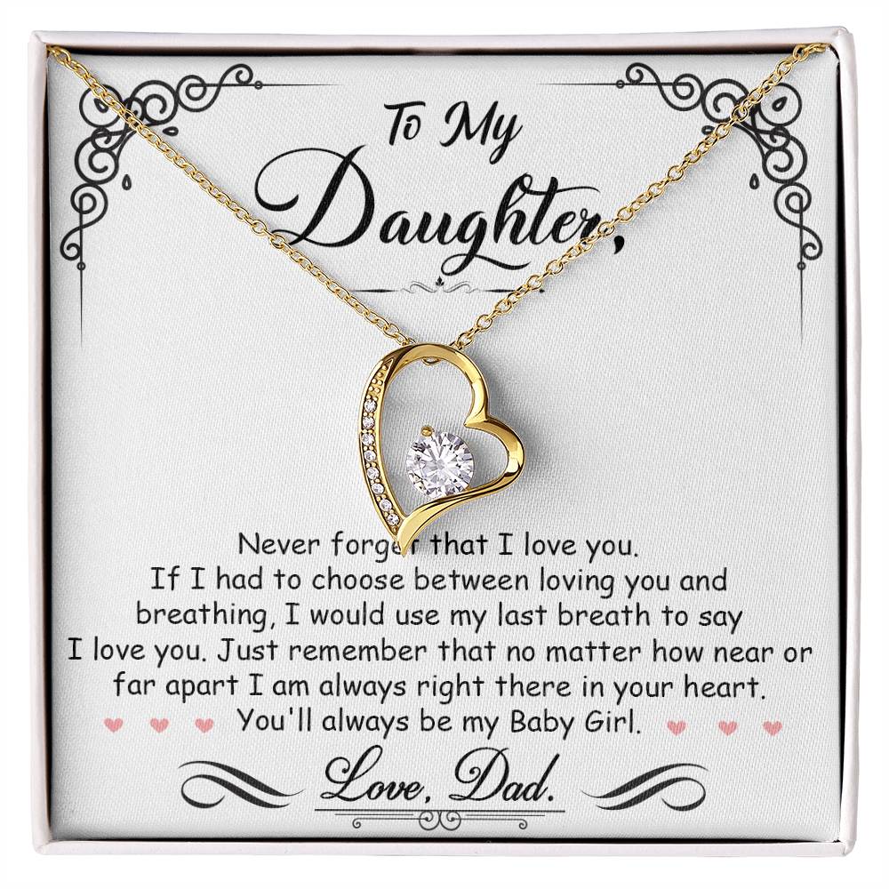 My Baby Girl Forever Love Necklace - Fallon Gifts