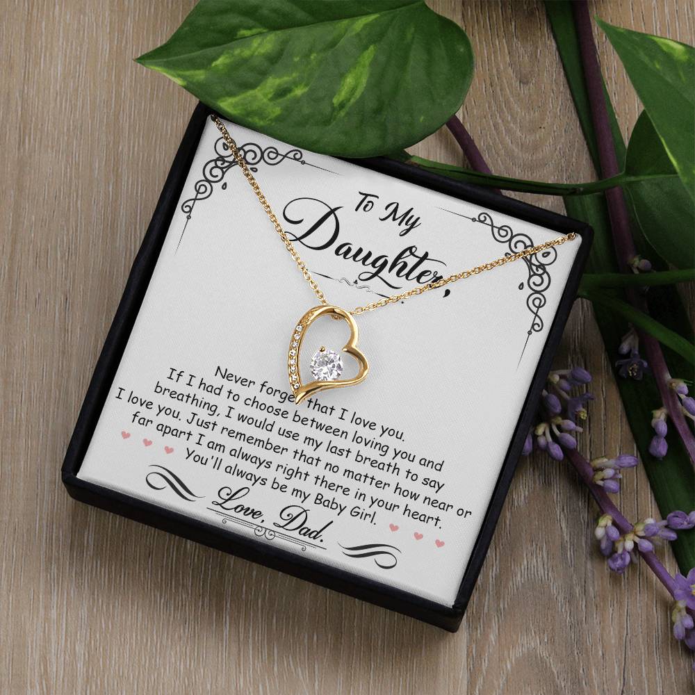 My Baby Girl Forever Love Necklace - Fallon Gifts