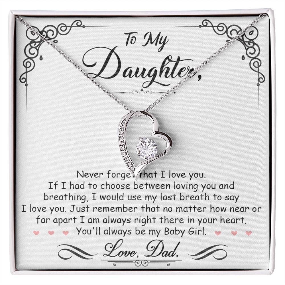 My Baby Girl Forever Love Necklace - Fallon Gifts