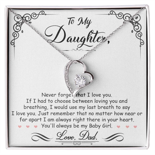 My Baby Girl Forever Love Necklace - Fallon Gifts