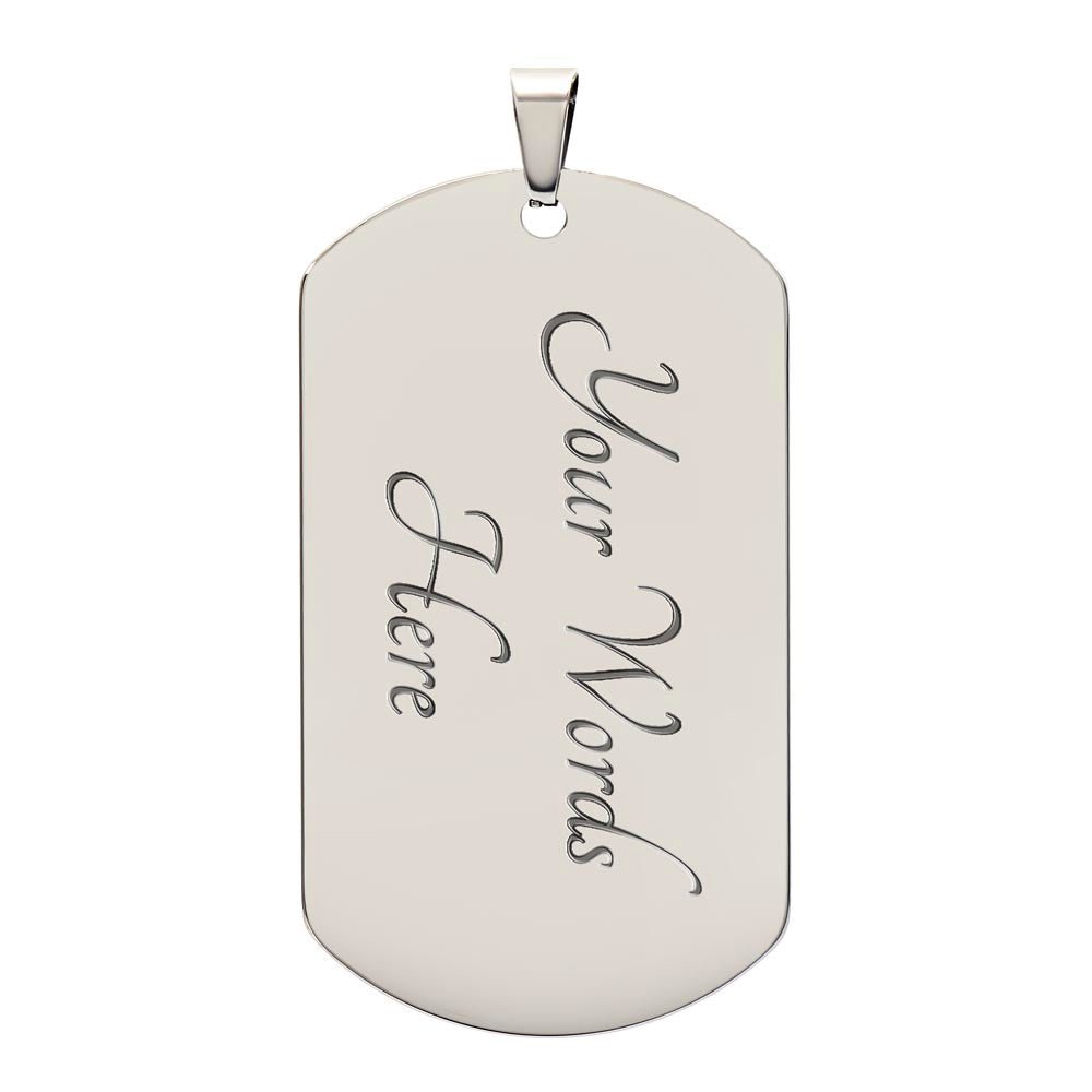 My Badass Granddaughter - Dog Tag Necklace - Fallon Gifts