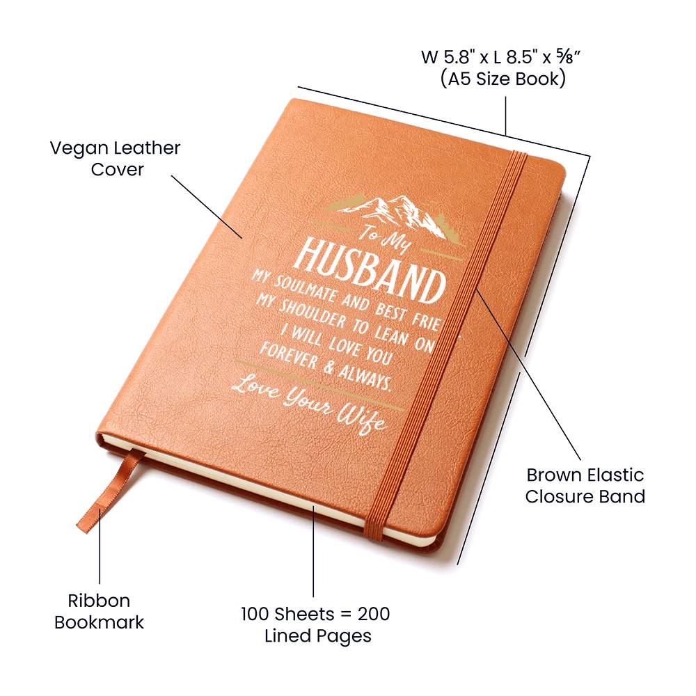 My Soulmate and Best Friend - Leather Journal - Fallon Gifts