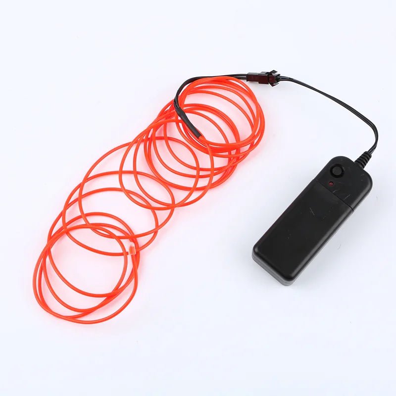 Neon LED Light Glow EL Wire String Strip Rope Tube Decor Car Party + Controller - Fallon Gifts