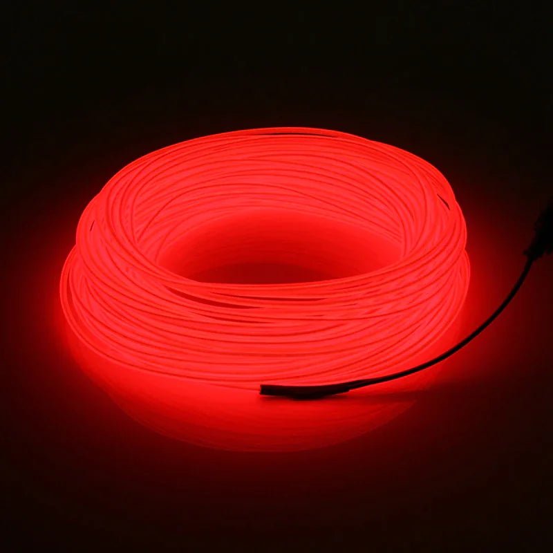 Neon LED Light Glow EL Wire String Strip Rope Tube Decor Car Party + Controller - Fallon Gifts