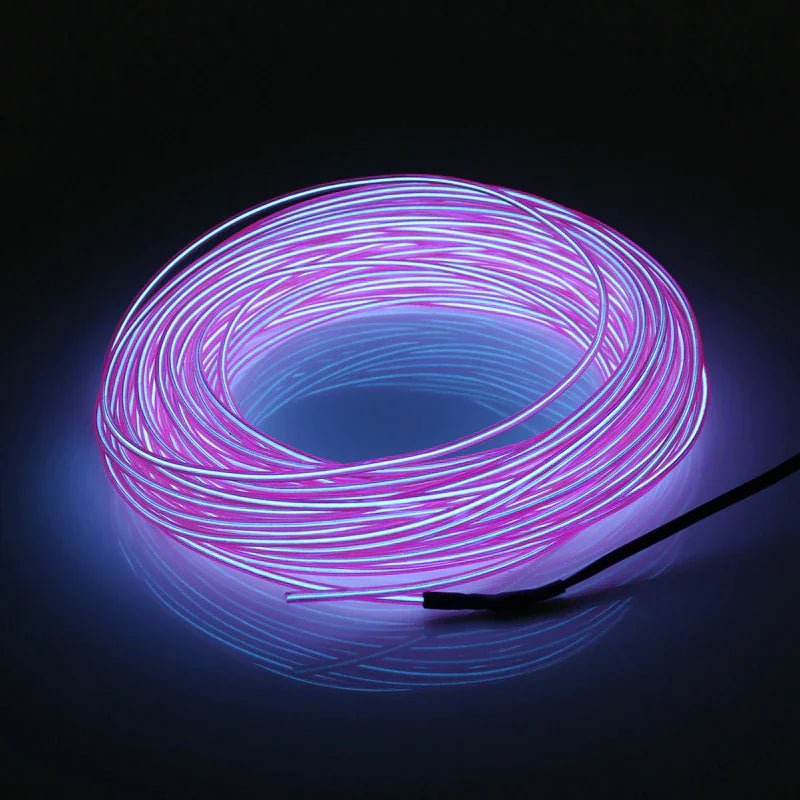 Neon LED Light Glow EL Wire String Strip Rope Tube Decor Car Party + Controller - Fallon Gifts