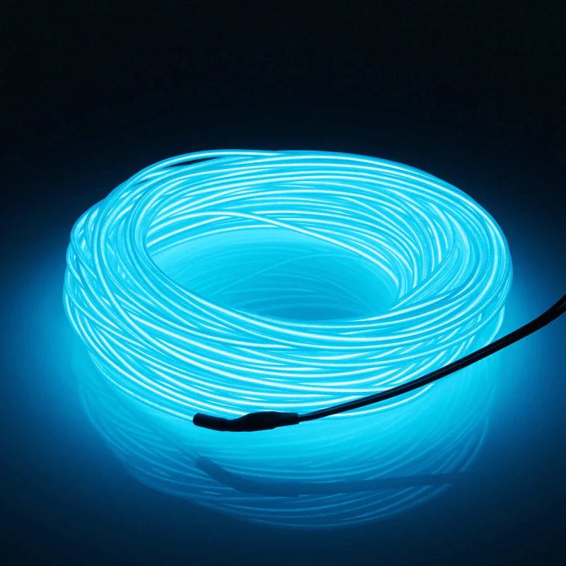 Neon LED Light Glow EL Wire String Strip Rope Tube Decor Car Party + Controller - Fallon Gifts