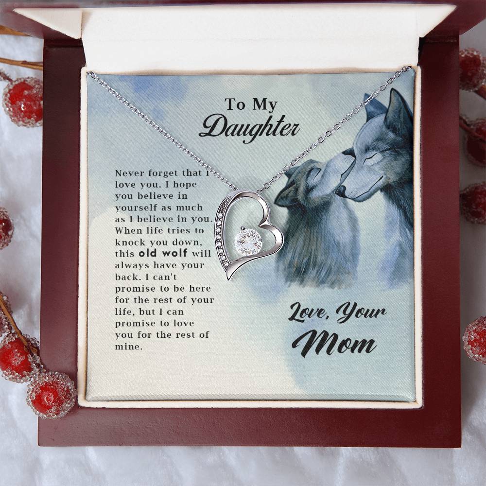Old Wolf Forever Love Necklace - Fallon Gifts