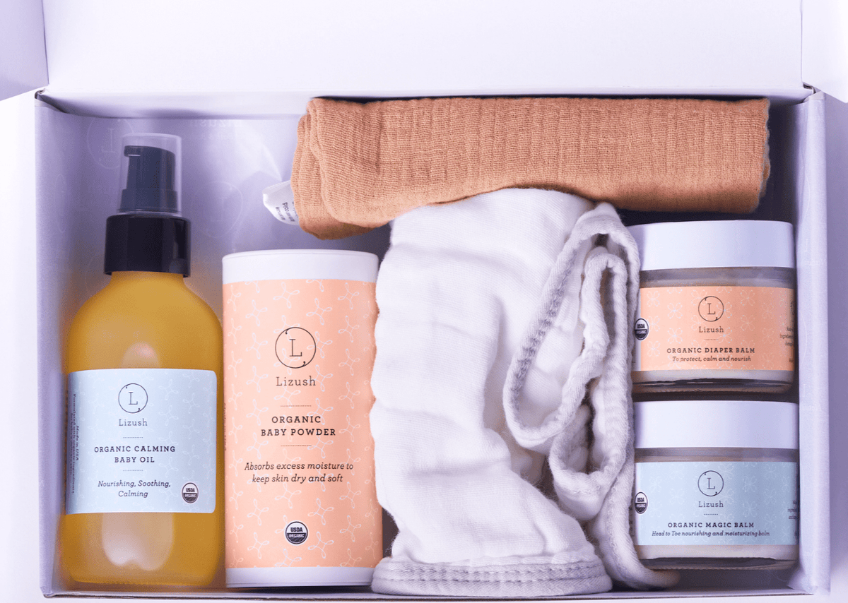 Organic full care new baby gift set - welcome little one! - Fallon Gifts