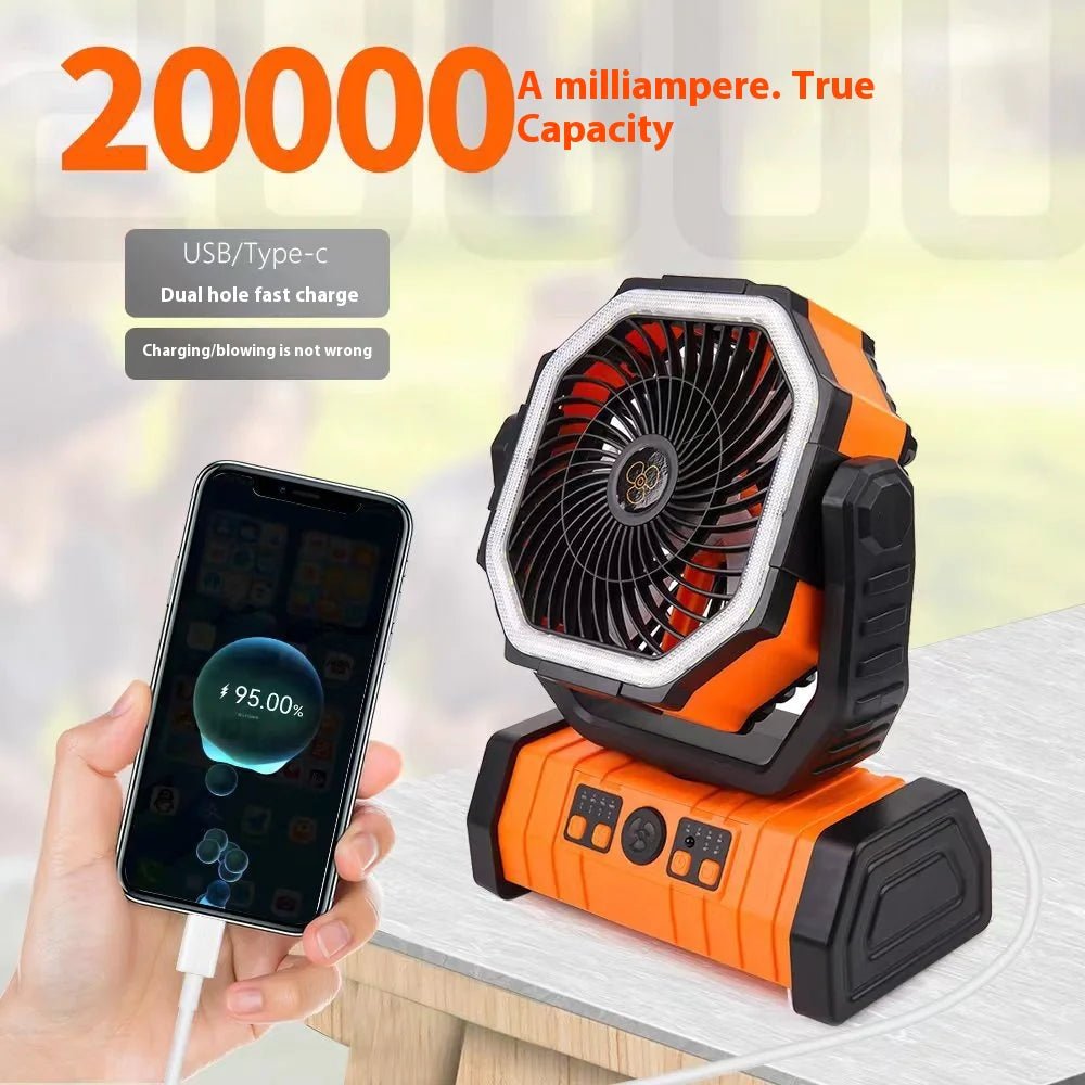 Outdoor Household Power Bank LED Light Camping Fan - Fallon Gifts