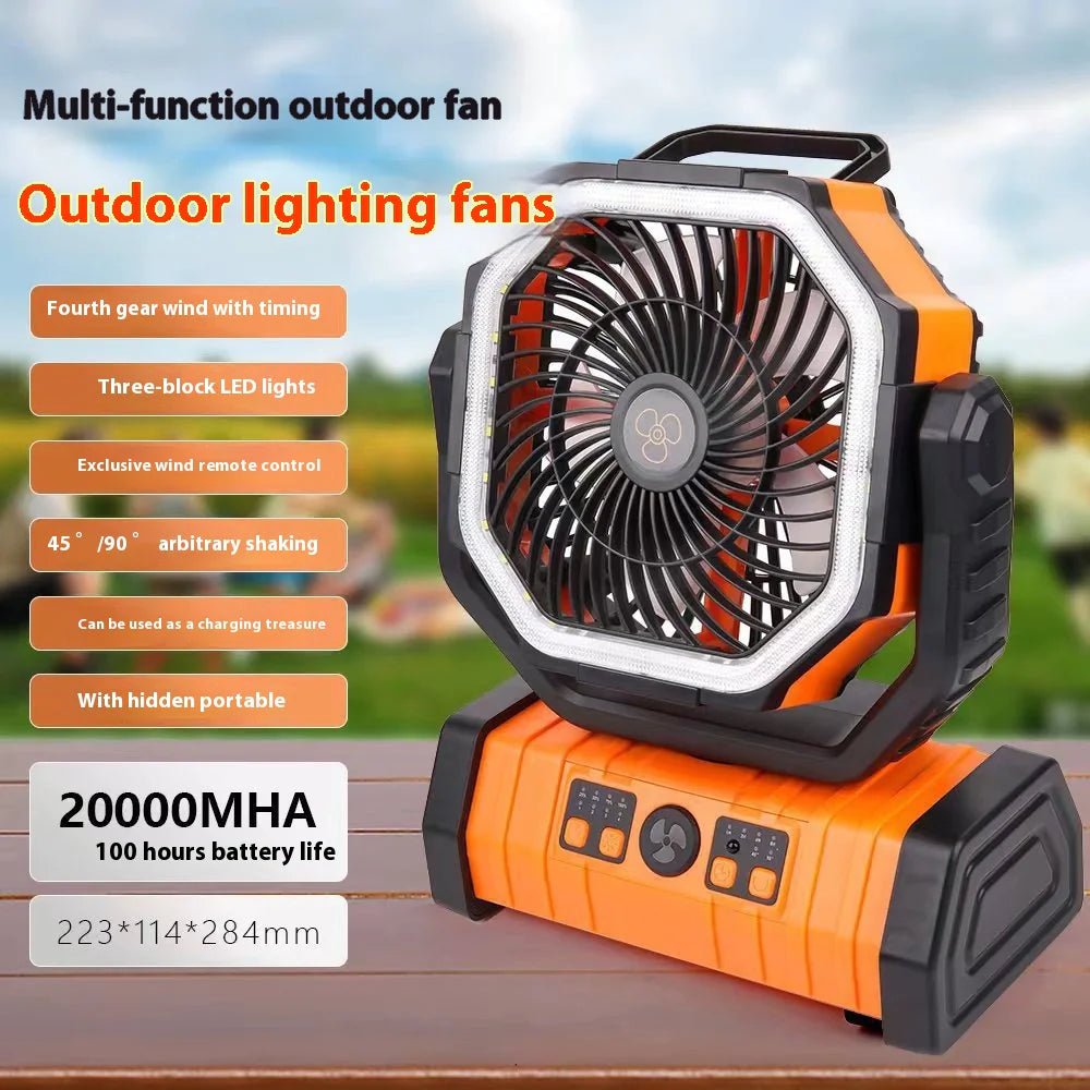 Outdoor Household Power Bank LED Light Camping Fan - Fallon Gifts
