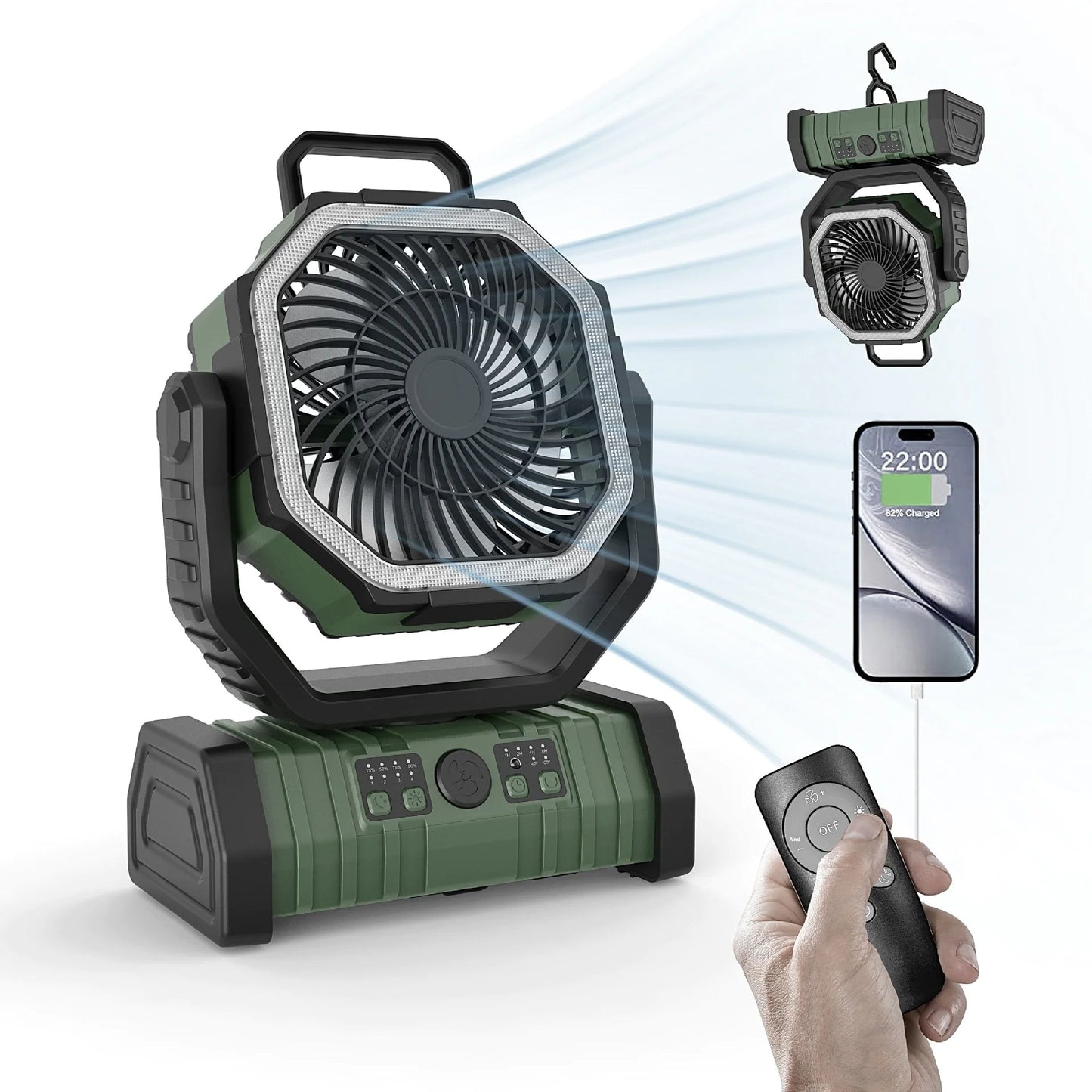Outdoor Household Power Bank LED Light Camping Fan - Fallon Gifts