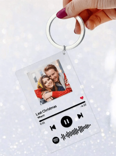 Personalized Acrylic Music Plaque Keychain - Fallon Gifts