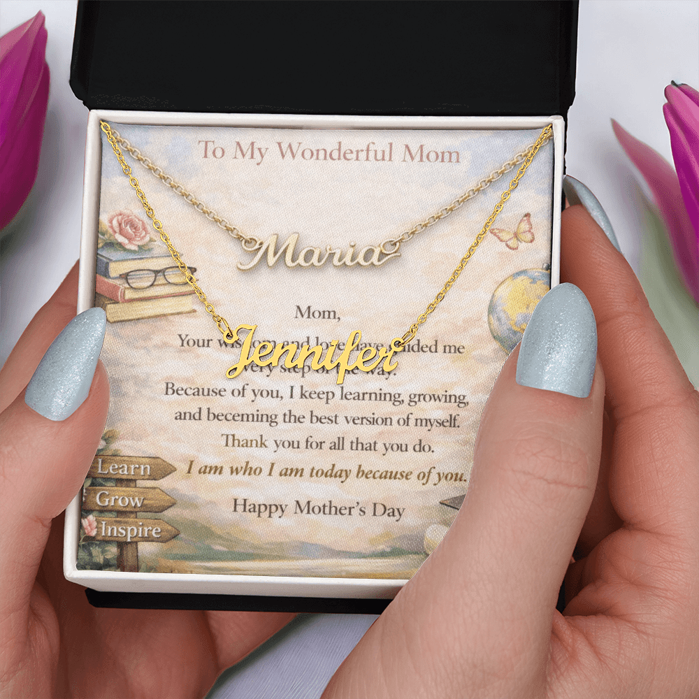 Signature Name Necklace Meaningful Gift for Mom - Fallon Gifts