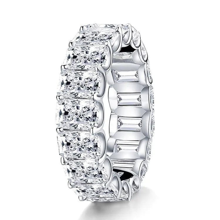Sterling Silver Ring with High Carbon Diamond Simulant - Fallon Gifts