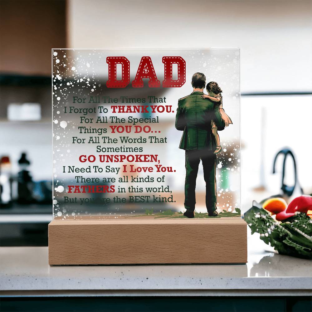 Thank You Dad - Acrylic Square - Fallon Gifts