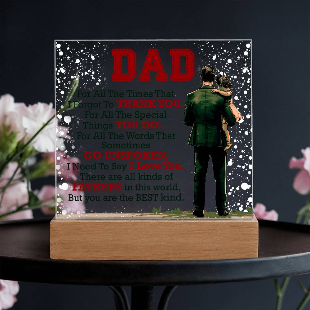 Thank You Dad - Acrylic Square - Fallon Gifts