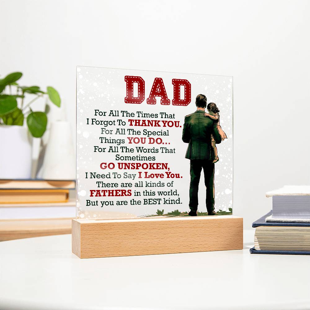 Thank You Dad - Acrylic Square - Fallon Gifts