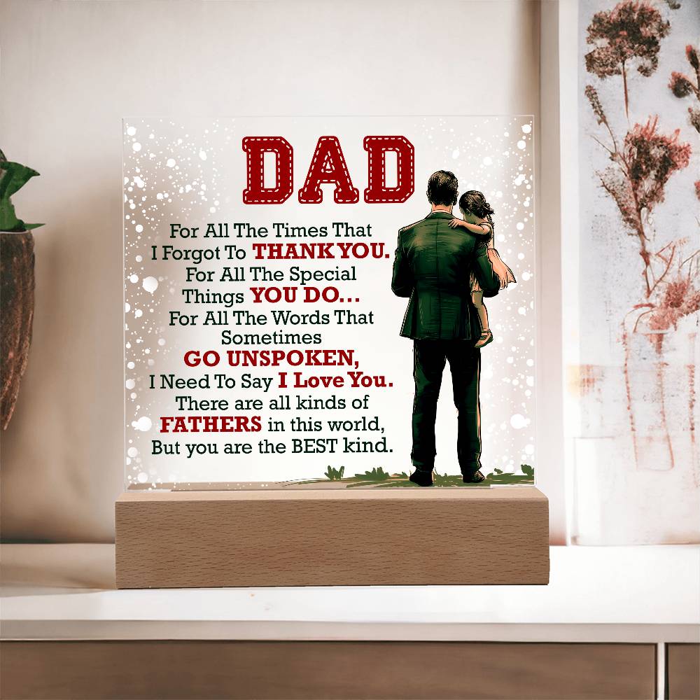 Thank You Dad - Acrylic Square - Fallon Gifts