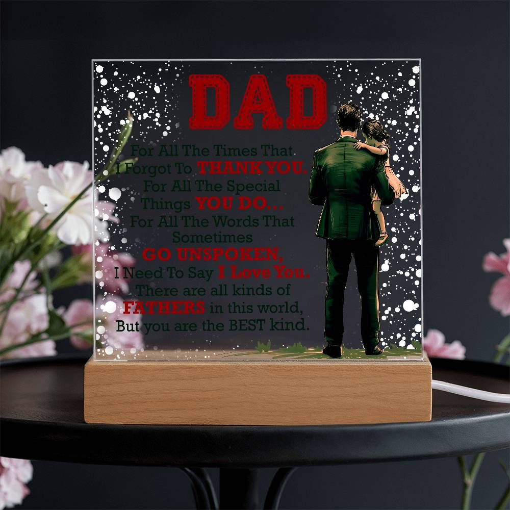 Thank You Dad - Acrylic Square - Fallon Gifts