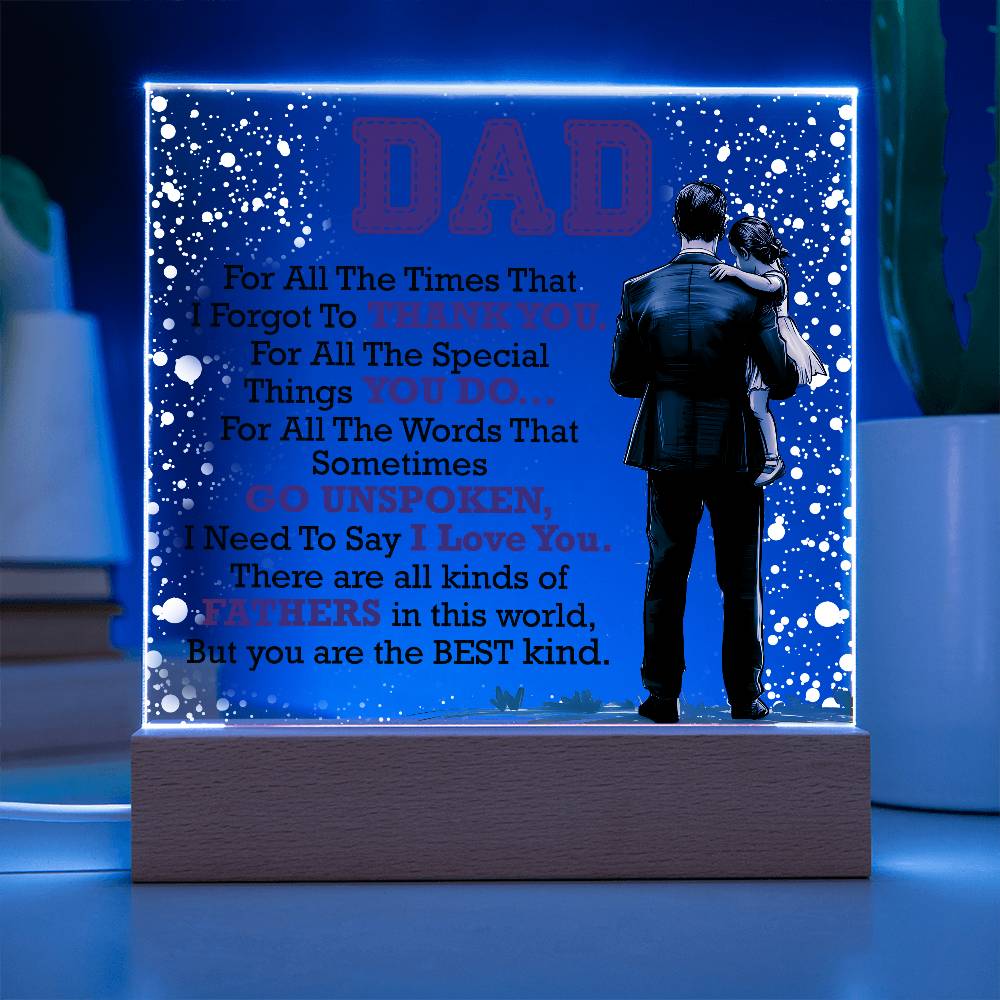 Thank You Dad - Acrylic Square - Fallon Gifts