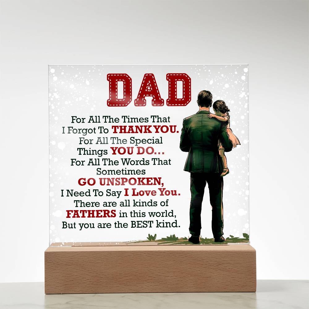 Thank You Dad - Acrylic Square - Fallon Gifts