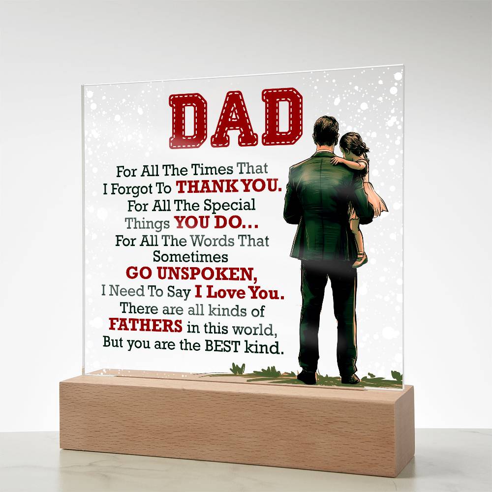 Thank You Dad - Acrylic Square - Fallon Gifts