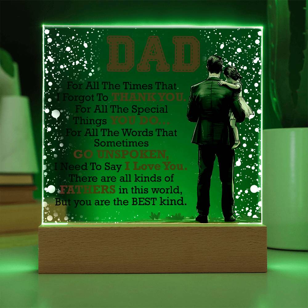 Thank You Dad - Acrylic Square - Fallon Gifts